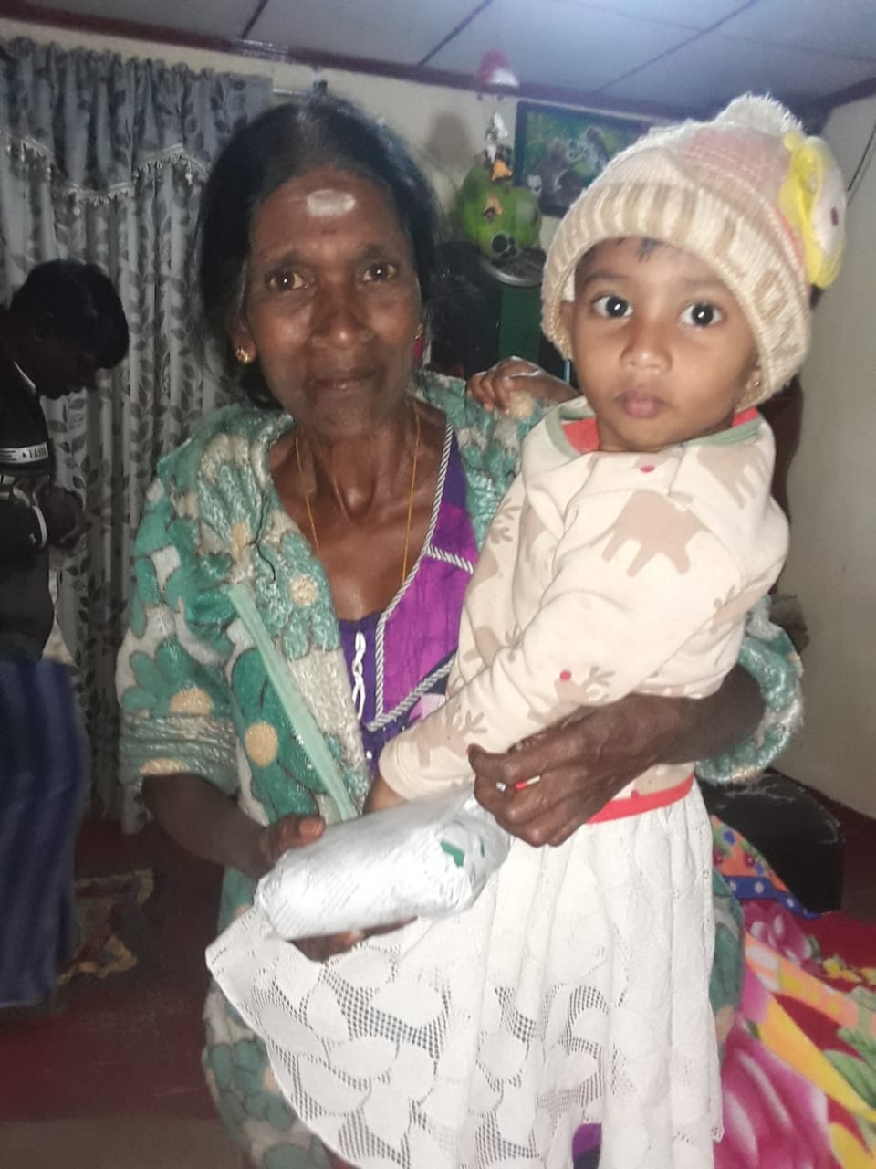 Aid delivered to a family in need