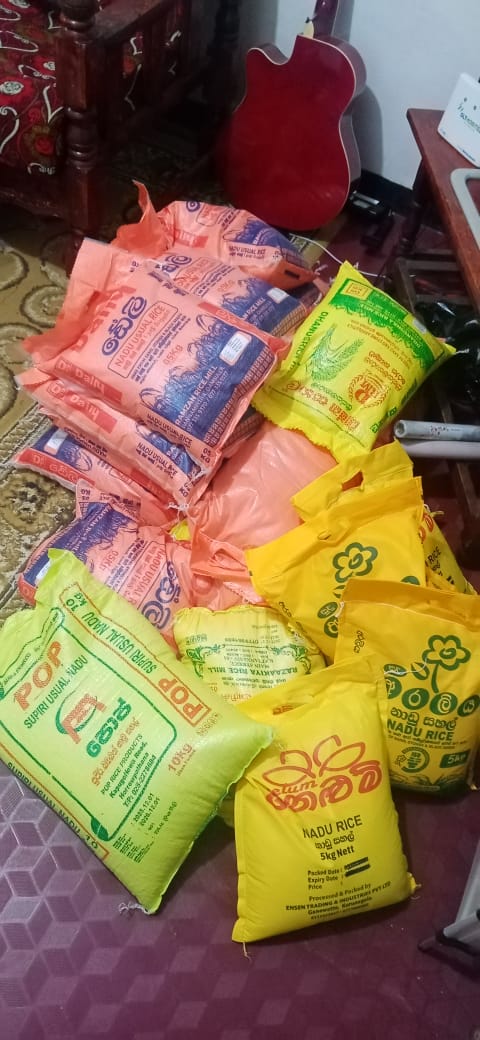 Food parcels prepared for distribution